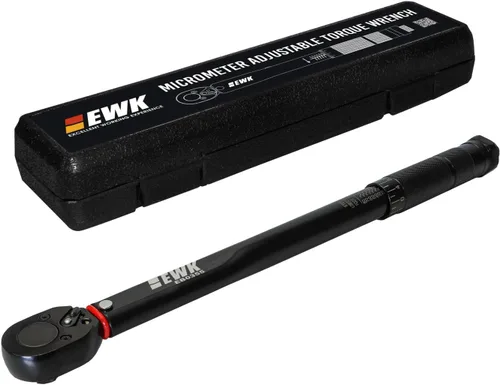 Miniatura 8 de EWK Llave dinamométrica de clic de 1/4 de pulgada 10-150 in lb 1.13-16.95 Nm, cabezal reversible de doble escala para piezas de carbono