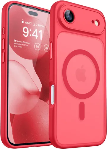 Miniatura 50 de CANSHN Funda magnética compatible con iPhone 17 Pro, mejorada [protección completa de la cámara] [compatible con Magsafe] [mate translúcido] funda