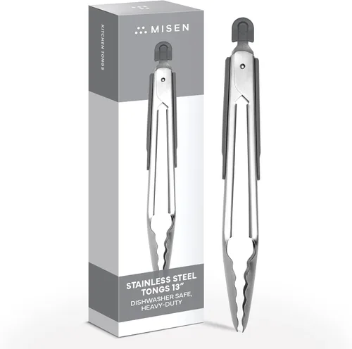 Miniatura 11 de Misen Pinzas de Cocina - Aptas para Lavavajillas, Resistentes - Herramienta de Parrilla con Punta de Silicona de Precisión - Resistente al Calor