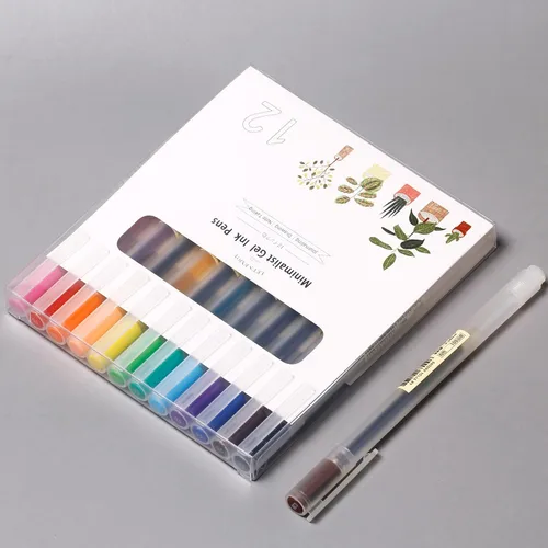 Miniatura 6 de Bolígrafos de gel de 0.38 mm - Punta fina, escritura suave, punta ultrafina, tinta negra, paquete de 12