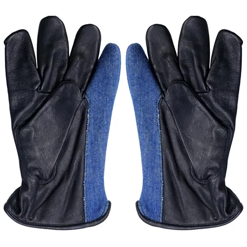 Miniatura 4 de Blue Demon Guantes de soldadura Gamechanger Shorties, escudo térmico kagan integrado en meñique, excelente destreza, construcción de cuero de cabra