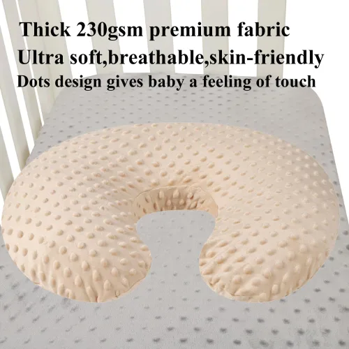Miniatura 7 de Set de fundas para almohada de lactancia Dot 2 piezas, fundas ultra suaves compatibles con almohada Boppy, almohada estándar para bebé niño niña