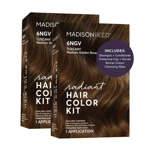 Miniatura 72 de Madison Reed - Kit de color de cabello radiante, tinte permanente para el cabello, 100 % cobertura de canas, sin amoníaco, castaño Catania 5NGM