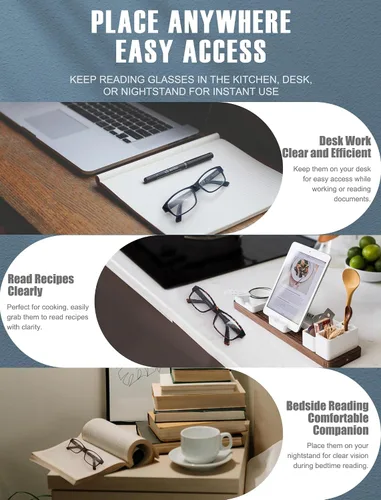 Miniatura 6 de HEEYYOK Gafas de lectura de 0.5 para hombre, grandes lectores para hombres, anchas, negras, XXL, marco de gran tamaño, lentes de lectura