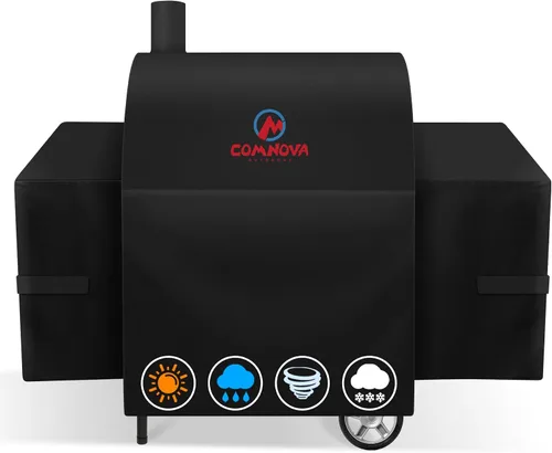 Miniatura 11 de Comnova Cubierta de Parrilla para Char Griller de 3 Quemadores de Combustible Dual – Cubierta de Ahumador 600D para Char Griller, Cubierta