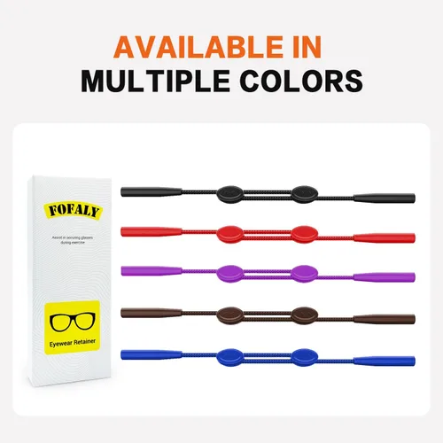Miniatura 5 de Correa para Gafas 3 Piezas, Correa Ajustable Sin Cola para Lentes de Sol para Deportes, Soporte para Anteojos Alrededor del Cuello, Retenedor de 3