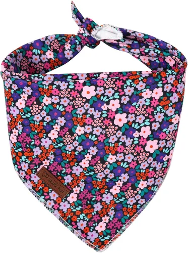 Miniatura 34 de Bandana de verano para perros, bufanda triangular de rejilla de algodón cómoda para perros medianos y grandes, pañuelo lavable para mascotas