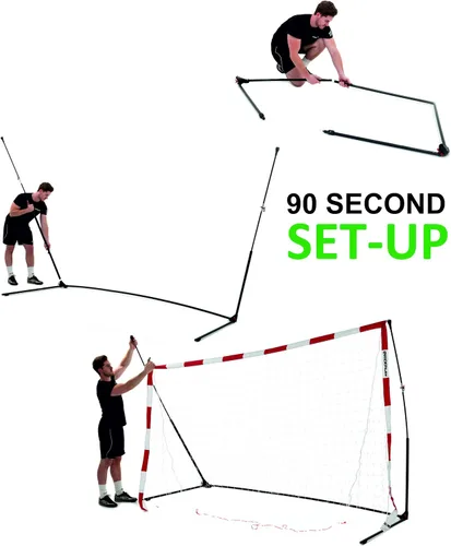 Miniatura 2 de QuickPlay Portería de balonmano portátil con base ponderada basada en la tecnología KICKSTER: configuración rápida