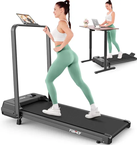 Miniatura 16 de FUNMILY Cinta de Correr Plegable con Almohadilla de Caminata Mejorada con Inclinación del 12%/15% y Barra de Manejo, Cintas de Correr Compactas