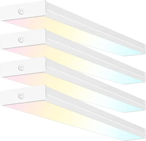 Miniatura 9 de hykolity Paquete de 4 luces LED envolventes de 40 W y 4 pies para garaje, [2 lámparas equivalentes fluorescentes de 32 W] 4400 lm 4000 K, lámpara