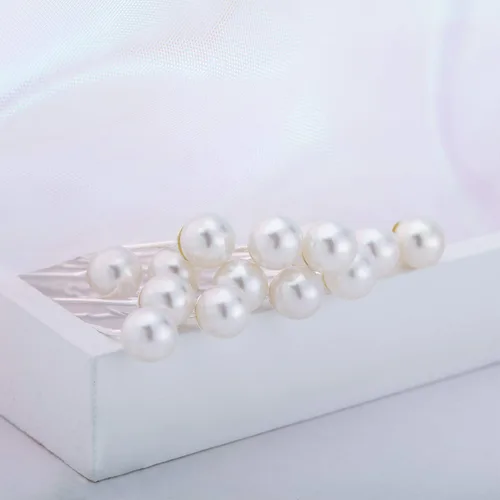 Miniatura 5 de WILLBOND Paquete de 40 horquillas de perlas blancas, en forma de U, para peinados de novia, boda, elegantes accesorios para el cabello para novias