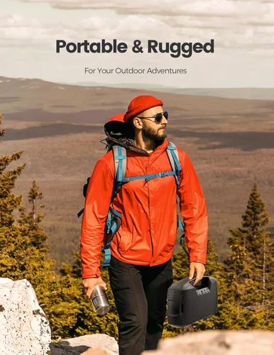 Miniatura 6 de Altavoz Bluetooth inalámbrico portátil, 40 W (pico de 60 W) altavoces impermeables IPX7, tiempo de reproducción de 32 horas, altavoz al aire libre