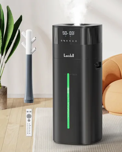 Lacidoll Humidificador de niebla cálida y fría para habitación grande, humidificadores de 5.3 galones/20 litros para el hogar de 2500 pies