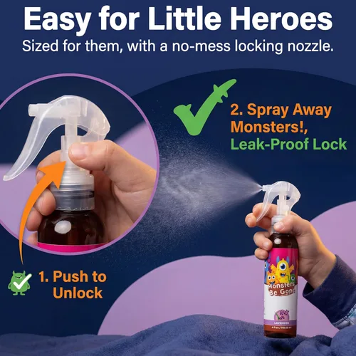 Miniatura 5 de Monsters Be Gone - Spray para cuerpo y lino, neutralizador de olores de lavanda, natural, no tóxico, ambientador de habitación para niños