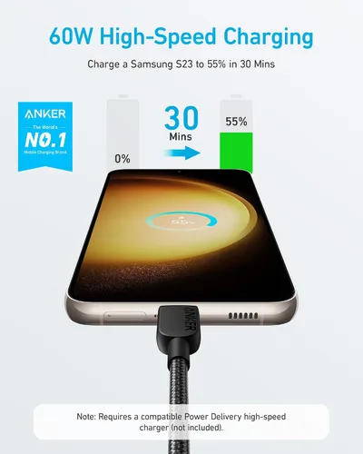 Miniatura 2 de Anker Cable USB C a USB C, Cable Cargador de Carga Rápida Tipo C (6 pies, 2 unidades) para iPhone 17/16 Series, iPad Air 4, MacBook Pro 2022 y más