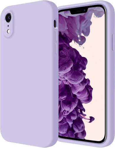 FireNova Funda diseñada para iPhone XR, de silicona mejorada [borde recto] y [protección de cámara] con forro de microfibra suave antiarañazos, 6.1