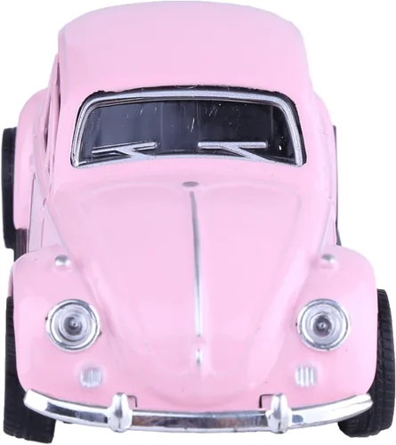 Miniatura 4 de Berry President 1967 Clásico Beetle Bug Vintage 1/32 Escala Diecast Metal Coche de Juguete con tracción hacia atrás para Regalo/Niños (Rosa)