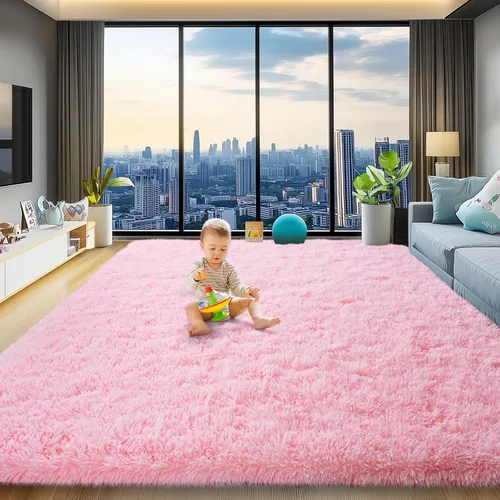 Miniatura 57 de qulint Alfombras de área de 5 x 7 pies para sala de estar, alfombra suave y esponjosa para dormitorio, alfombra de habitación de niños grandes, Gris