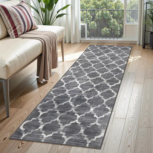 Miniatura 51 de Lahome Alfombra marroquí para pasillo – Alfombra antideslizante lavable de 2 x 6 pies con parte trasera de goma, suave y no desprende pelo, alfombra