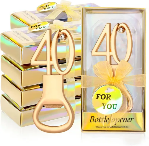 Miniatura 10 de Abrebotellas de cumpleaños 80, 24 unidades, para fiestas de cumpleaños 80, recuerdos de 80 aniversarios de boda, recuerdos, regalos, decoraciones