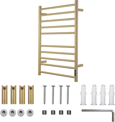 Miniatura 7 de Toalleros térmicos para baño, calentadores eléctricos de toallas para montar en la pared con temporizador y control de temperatura, calentador