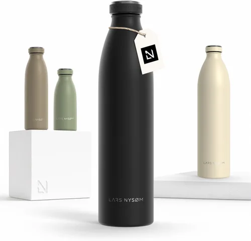Miniatura 93 de LARS NYSØM Botella de agua XL de acero inoxidable aislada 12oz 17oz 25oz 34oz 51oz Botella térmica aislada para bebidas calientes y frías Azul