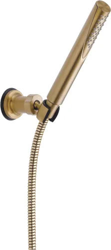 Delta Faucet Trinsic - Ducha de mano de montaje en pared de un solo rociador, ducha de mano con manguera, cabezal de ducha de mano dorado, ducha de