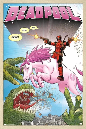 Miniatura 6 de Marvel Comics Deadpool - Póster de pared de unicornio, 34 pulgadas de largo x 22.4 pulgadas de ancho, paquete de póster y clip