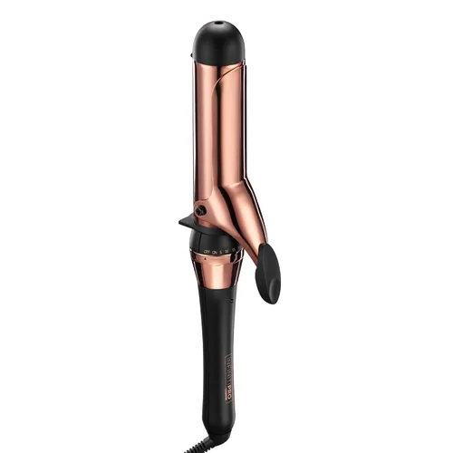 Miniatura 9 de INFINITIPRO BY CONAIR Rizador de titanio de oro rosa de 1 1/4 pulgadas, barril de 1 ¼ de pulgada produce rizos sueltos, para uso en cabello mediano