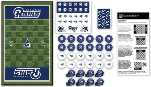 Miniatura 7 de MasterPieces NFL Los Angeles Rams Juego de mesa de damas, 13 x 21 pulgadas