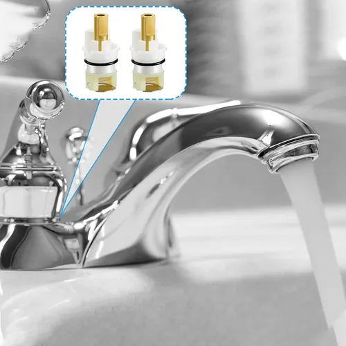 Miniatura 5 de Honoson Rp25513 Kit de reemplazo de vástago de grifo de 2 piezas para kit de reparación de grifo de dos manijas con cartucho Rp4993 asiento