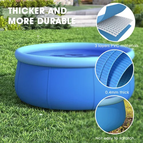 Miniatura 4 de Piscina inflable, piscina para adultos, piscina inflable con anillo superior, piscina inflable, piscinas familiares para patio trasero, piscina