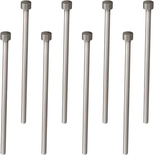 Miniatura 13 de Auniwaig 0.059 in de diámetro punta redonda de acero recto eyector Pin Punch 3.937 in largo gris plateado 20pcs