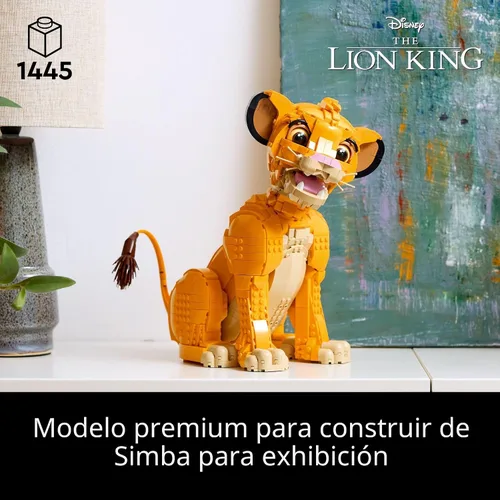 Miniatura 2 de LEGO Disney El Joven Simba El Rey León Sets de Construcción para Adultos - Figurilla Construible para Exhibición, Edades 18+ - Kits DIY
