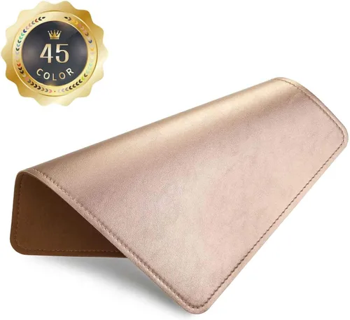 Miniatura 18 de Alfombrilla de mouse de cuero con borde cosido, base de microfibra con antideslizante impermeable, alfombrilla de mouse para computadoras, laptop, 8