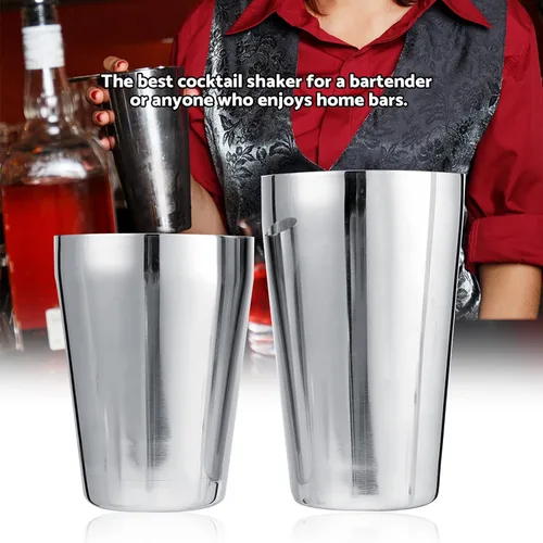 Miniatura 5 de Cocktail Shaker Set Bar Cocktail Tools for Mixed Drink, Stainless Steel Cocktail Shaker Set Bartender Kit(600/450ml)