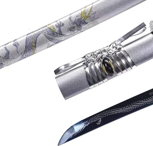 Miniatura 3 de Kamaiwo - Katana japonesa auténtica, forjada a mano, templada al calor con arcilla, acero de carbono de alta calidad 1045/1060, templada al calor
