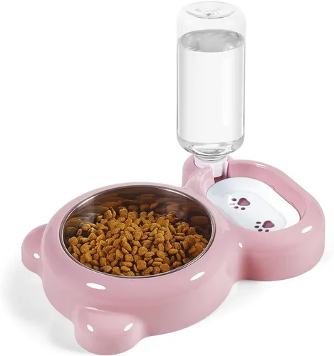 Miniatura 15 de Cuencos para Perros, Juego de Cuencos para Comida y Agua de Gatos con Dispensador de Agua y Cuenco de Acero Inoxidable para Gatos y Perros Pequeños