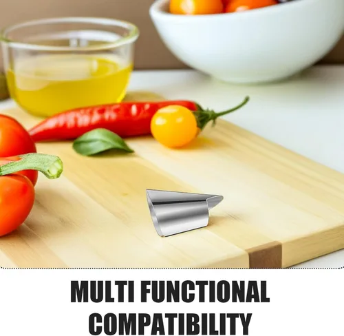Miniatura 6 de Hemoton Protector de dedos para recolección de verduras y protección de uñas, pelador de pulgar y cubierta de corte de acero inoxidable de 1.57 x