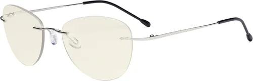 Miniatura 12 de Eyekepper Anteojos progresivos sin montura para lectores multifocal, filtro de luz azul, lentes de lectura piloto para mujer