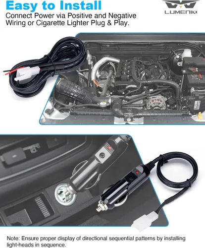 Miniatura 6 de LUMENIX Kits de luces estroboscópicas de rejilla para camiones con controlador, 8 unidades de cubierta LED de alta intensidad Montaje