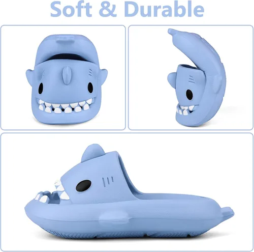 Miniatura 3 de Sandalias de baño con diseño de tiburón para niños y niñas Sandalias de ducha para niños y niñas Sandalias de playa y piscina Secado rápido