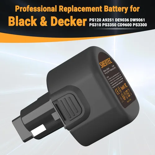 Miniatura 2 de Shentec Batería de 9.6V 4000Ah compatible con Black & Decker PS120 A9251 DE9036 DW9061 PS310 PS3350 CD9600 PS3300 Power Tool Paquetes