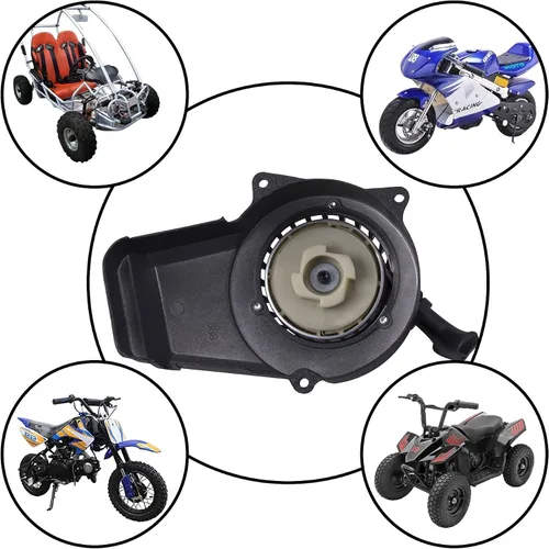 Miniatura 5 de Arrancador de aleación para 47cc 49cc 50cc 2 tiempos Syx Moto Holeshot SSR SX50 Coolster Mototec Demon Xpro Hawk DRX Kids Mini Dirt Bike Apex