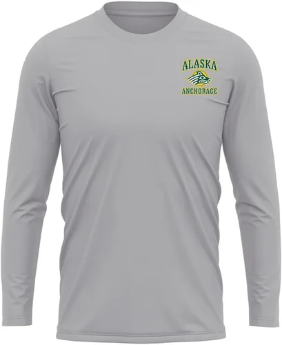 Miniatura 68 de Camisa deportiva de manga larga oficial de la NCAA Collegiate para hombre, con logotipo en el pecho izquierdo, colección Athletic Heather
