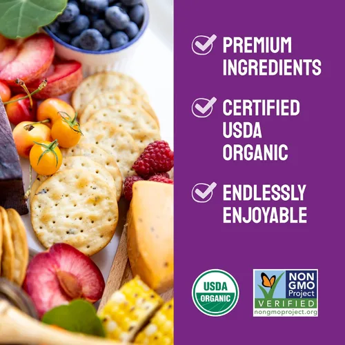 Miniatura 5 de Milton's Organic Crackers - Paquete variado de galletas (varios granos, aceite de oliva y sal marina, sal del Himalaya), certificado orgánico