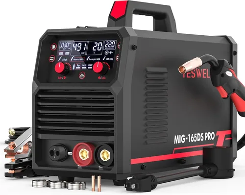 Miniatura 12 de YESWELDER Soldador MIG-205DS PRO MIG, 200Amp 110/220V Máquina de soldadura MIG de doble voltaje, 5 en 1 Gas MIG/Flux Core MIG/Spool Gun MIG/Spool