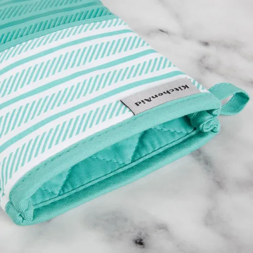 Miniatura 3 de KitchenAid Albany - Manoplas para horno, paquete de 2, Aqua Sky, 7 x 13 pulgadas
