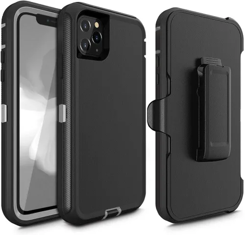 Miniatura 8 de 11 Pro Max Defender - Funda protectora híbrida a prueba de golpes, diseño de doble capa, cubierta dura compatible con iPhone 11 Pro Max