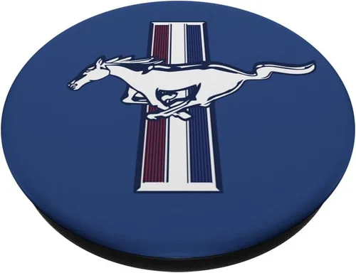 Miniatura 2 de Ford Mustang Logo PopSockets - Agarre y soporte para teléfonos y tabletas, Negro